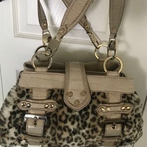kathy van zeeland animal print handbag